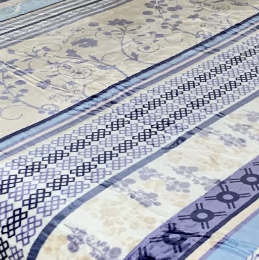 Sacred Thread Sherpa Fleece Blanket, Super Fuzzy, Soft and Cozy Queen Blanket, Plush Throw Blanket for Sofa, Couch and Bed, Reversible Winter Blanket, 25+ Designs Available