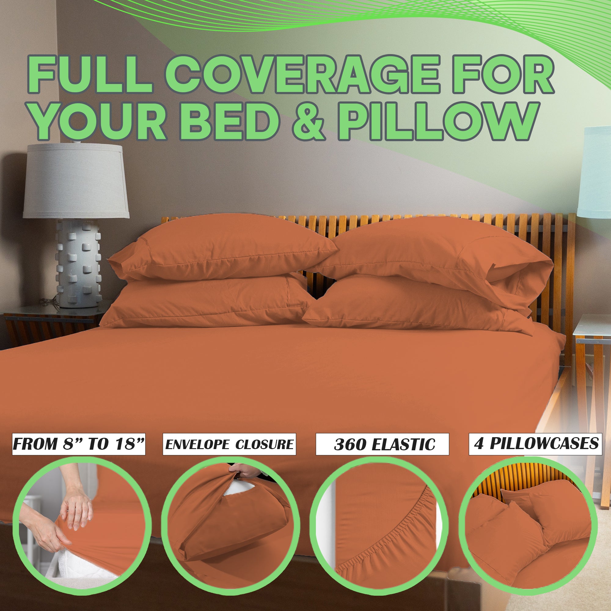 4 Pc Bamboo Sheet Set - TWIN