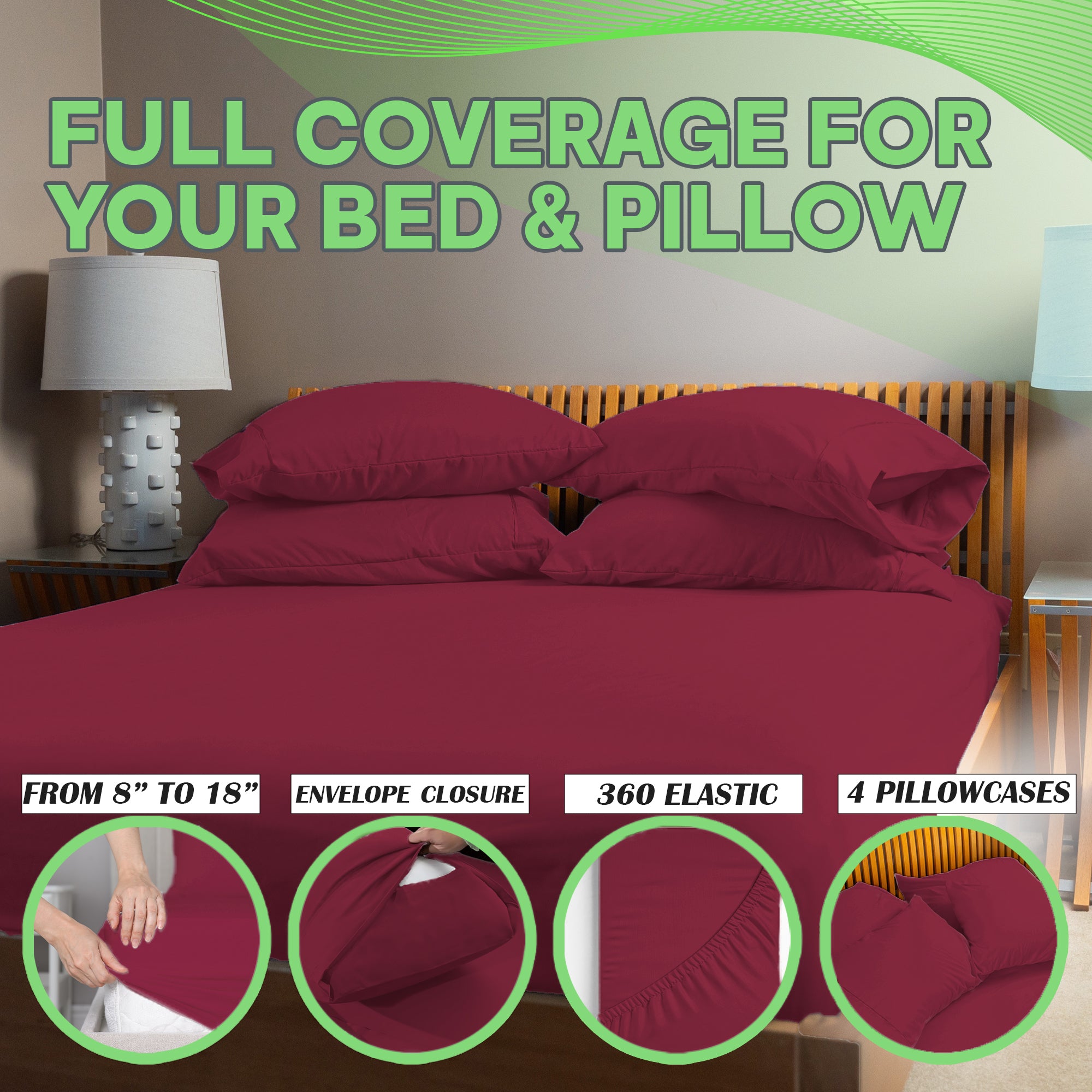 4 Pc Bamboo Sheet Set - TWIN XL