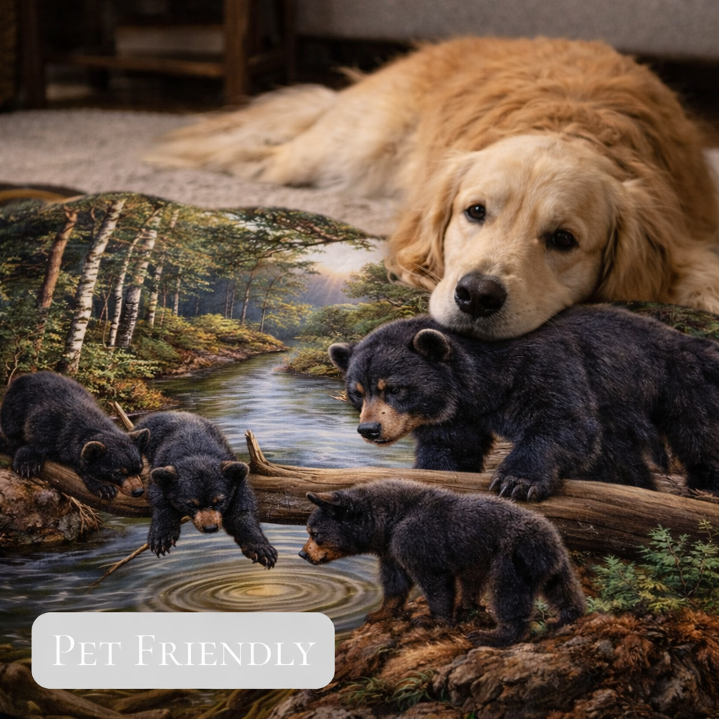Plush Queen Size Blanket - Extremely Soft - Machine Washable - Bear Pause