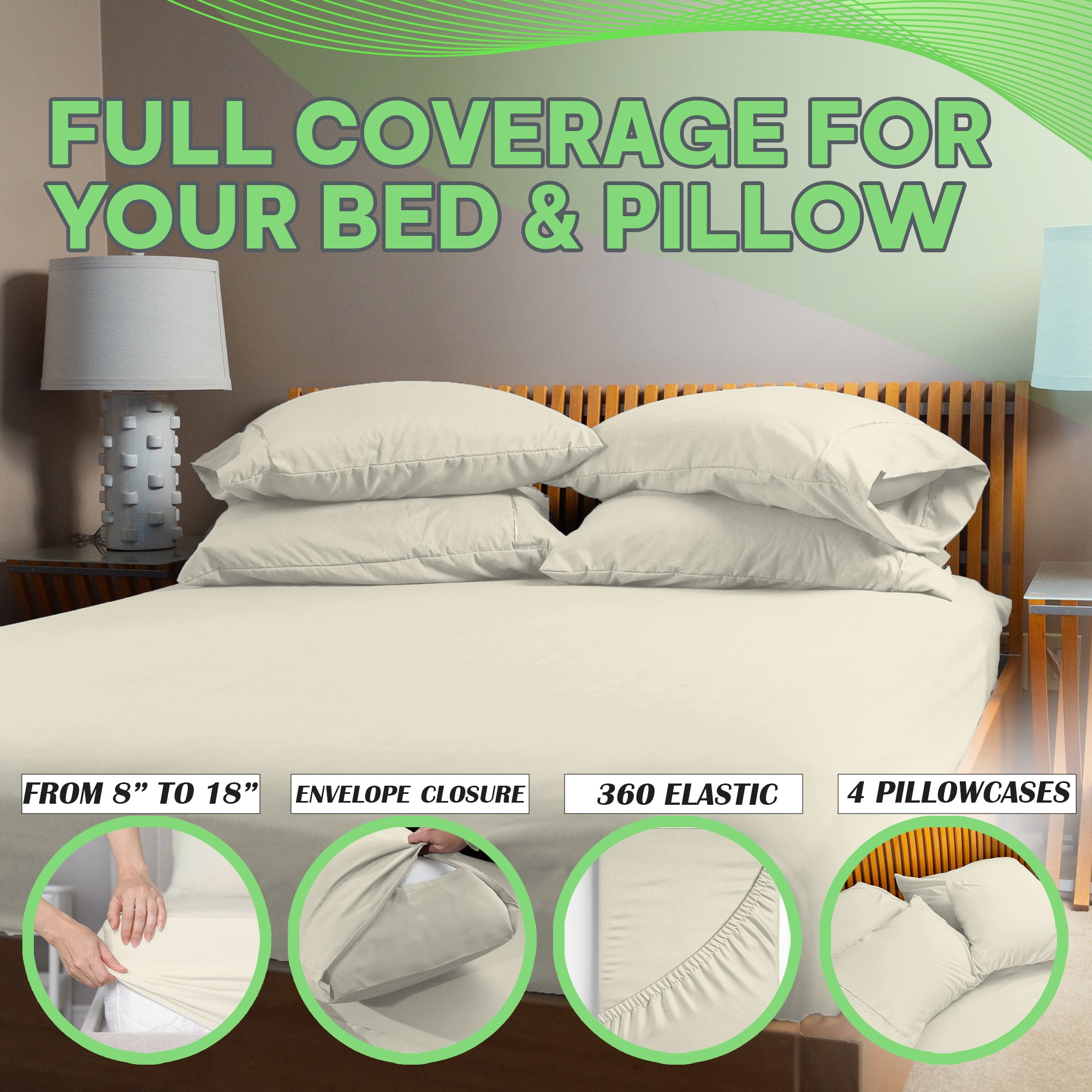 4 Pc Bamboo Sheet Set - TWIN XL