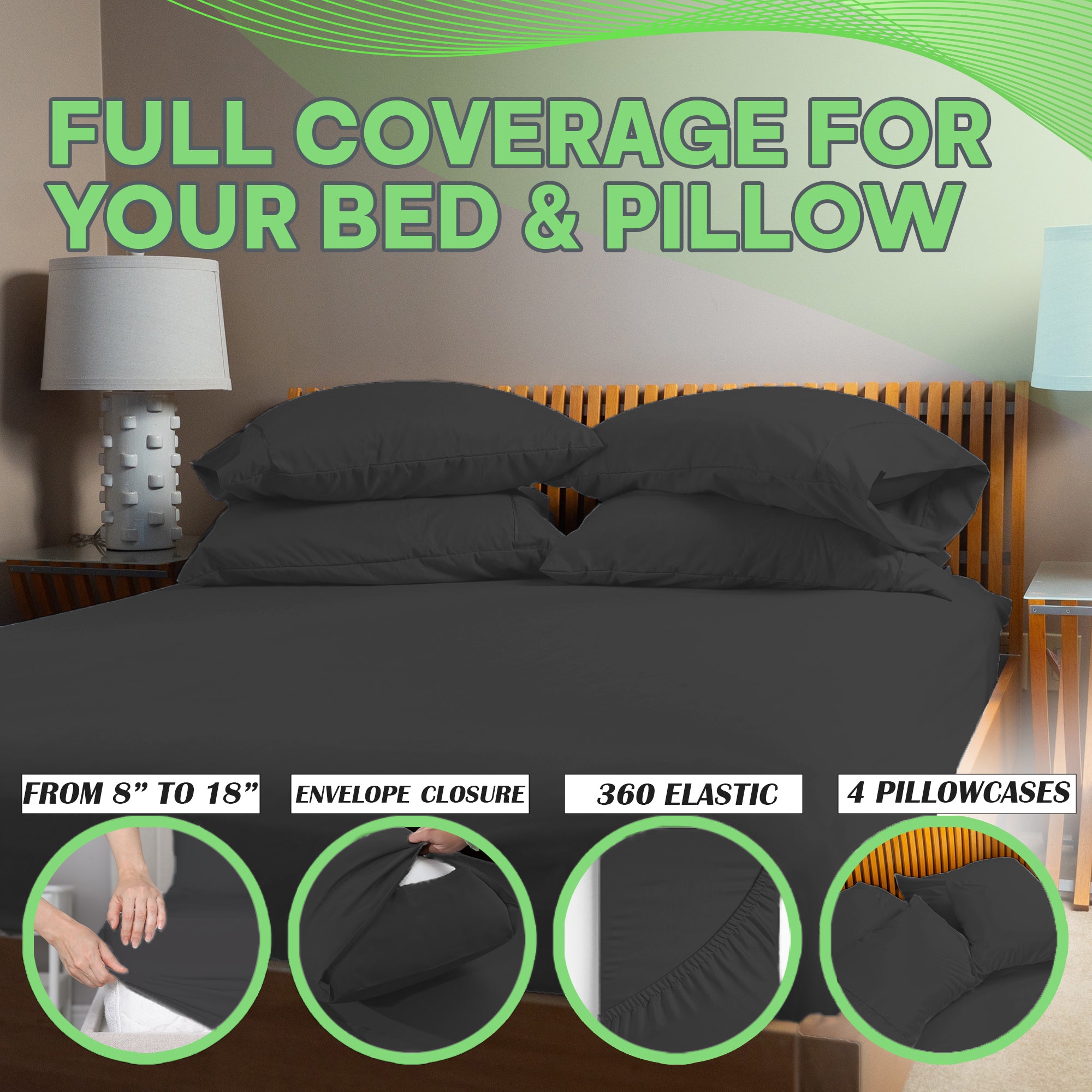 4 Pc Bamboo Sheet Set - TWIN XL