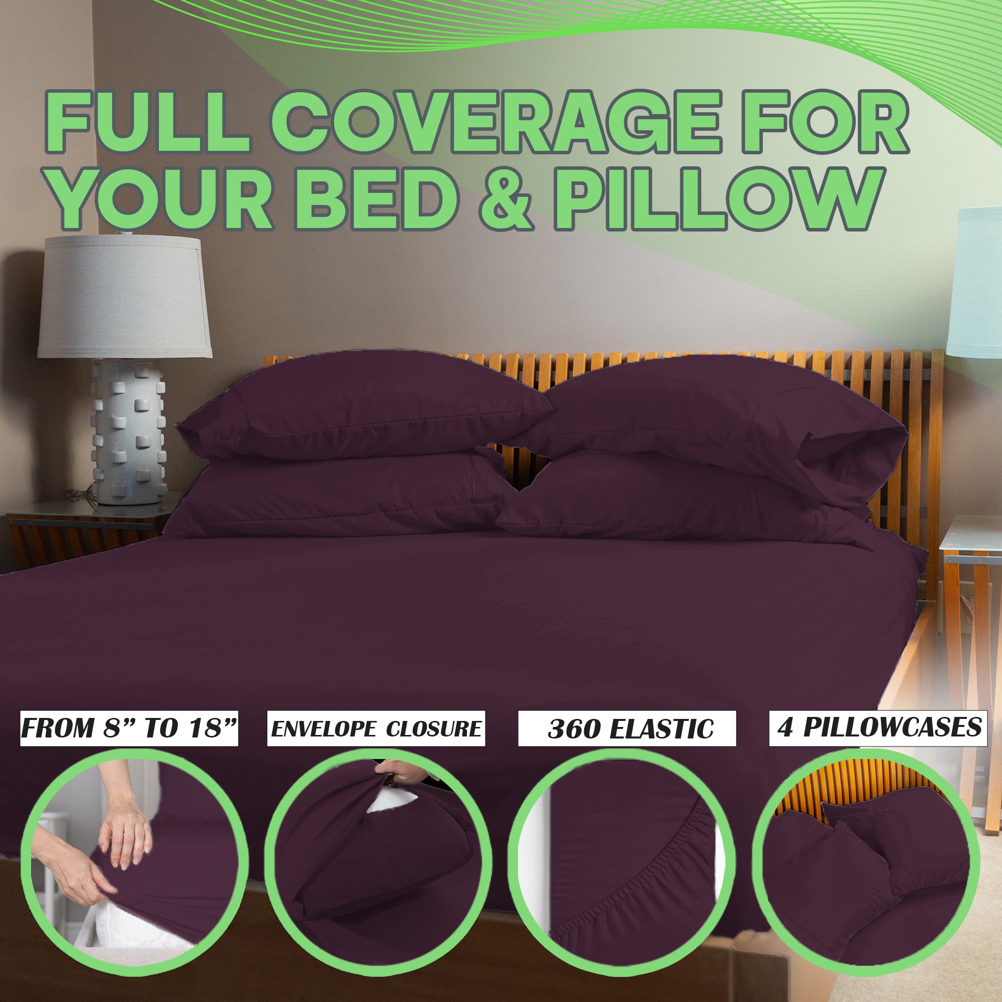 4 Pc Bamboo Sheet Set - TWIN XL