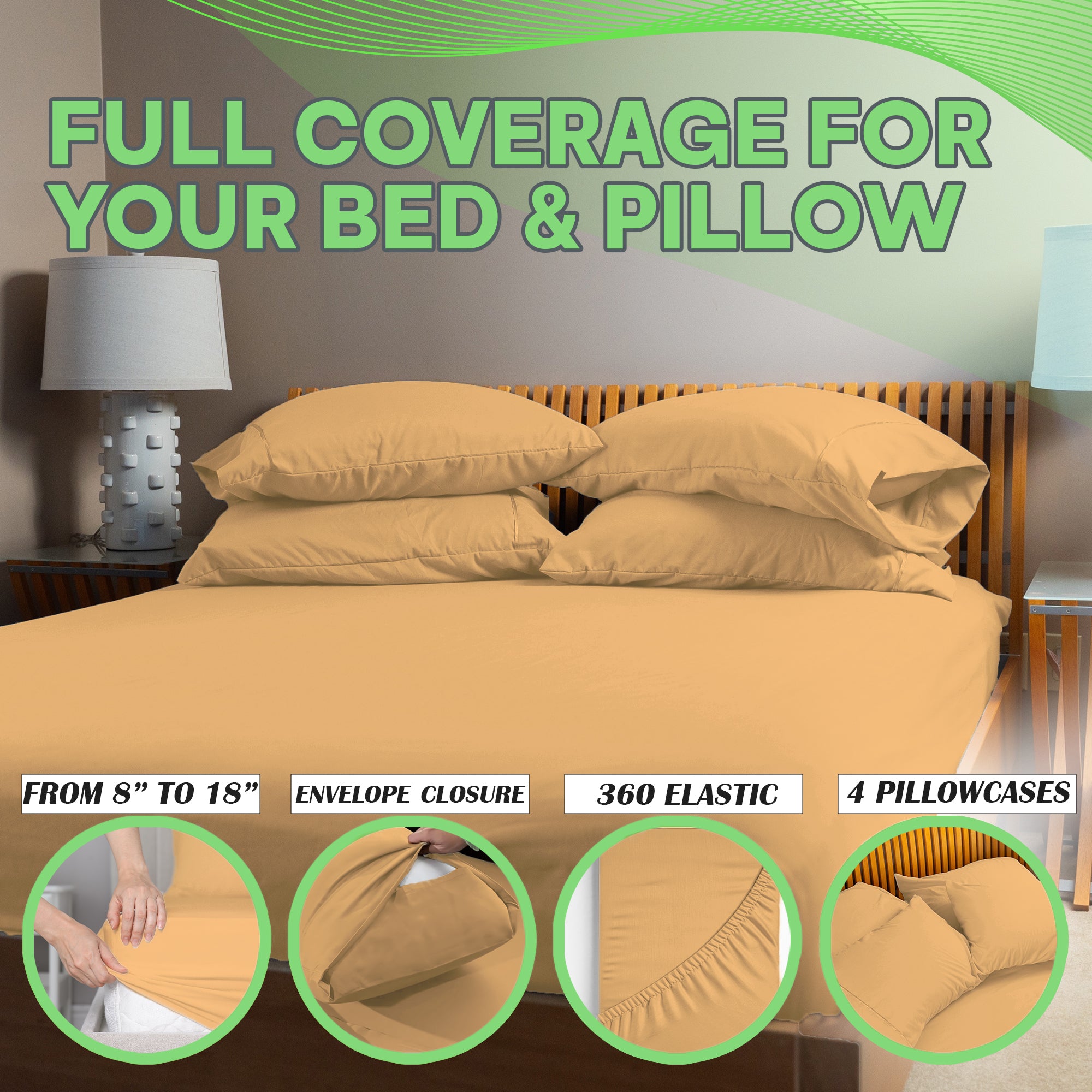 4 Pc Bamboo Sheet Set - TWIN XL