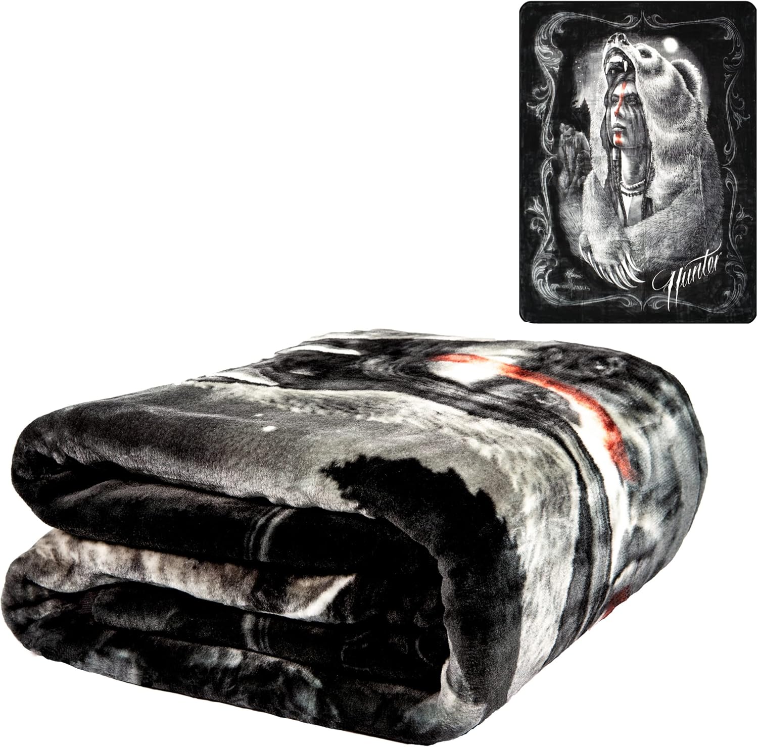 Plush Queen Size Blanket - Extremely Soft - Machine Washable - HUNTER