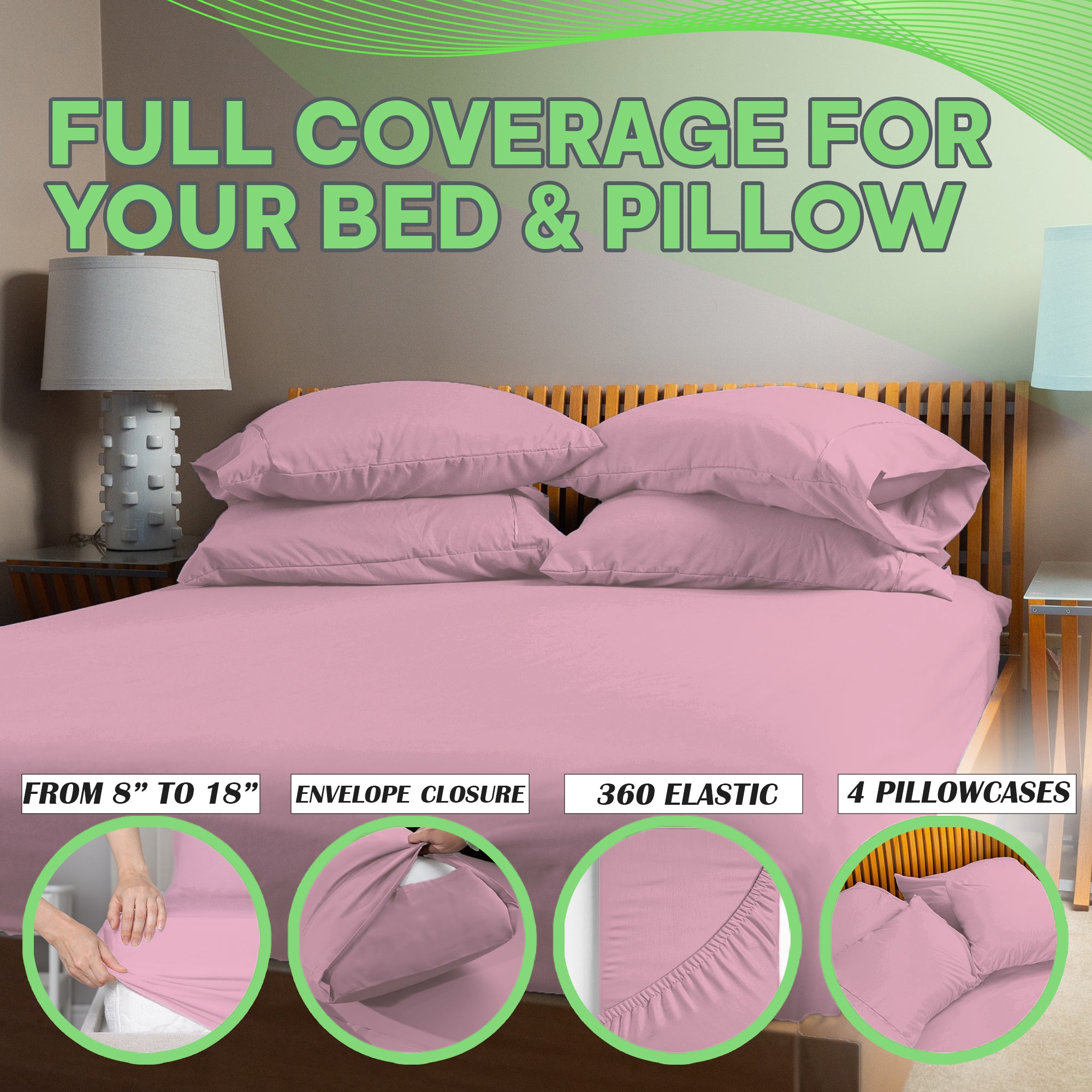 4 Pc Bamboo Sheet Set - TWIN XL