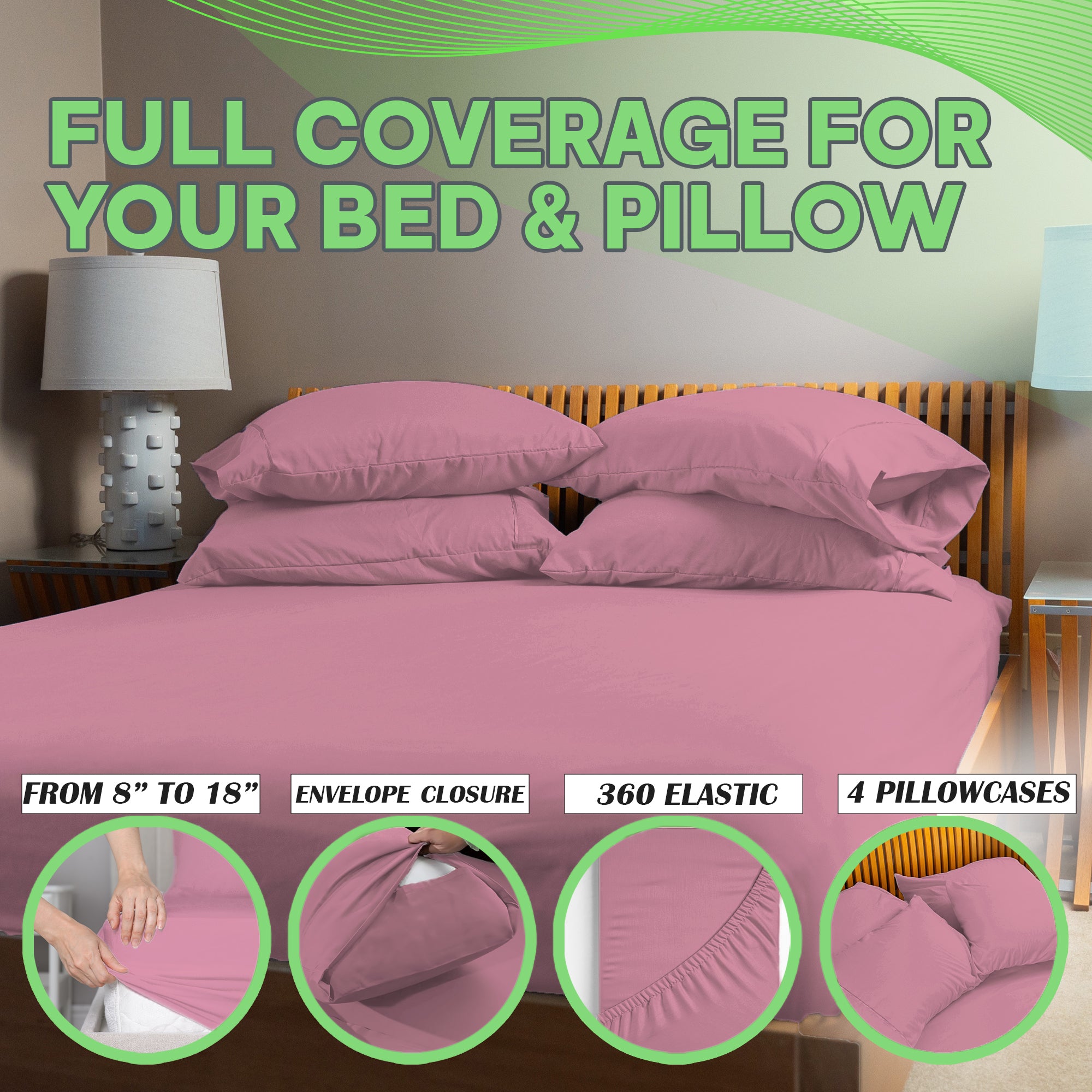 4 Pc Bamboo Sheet Set - TWIN XL