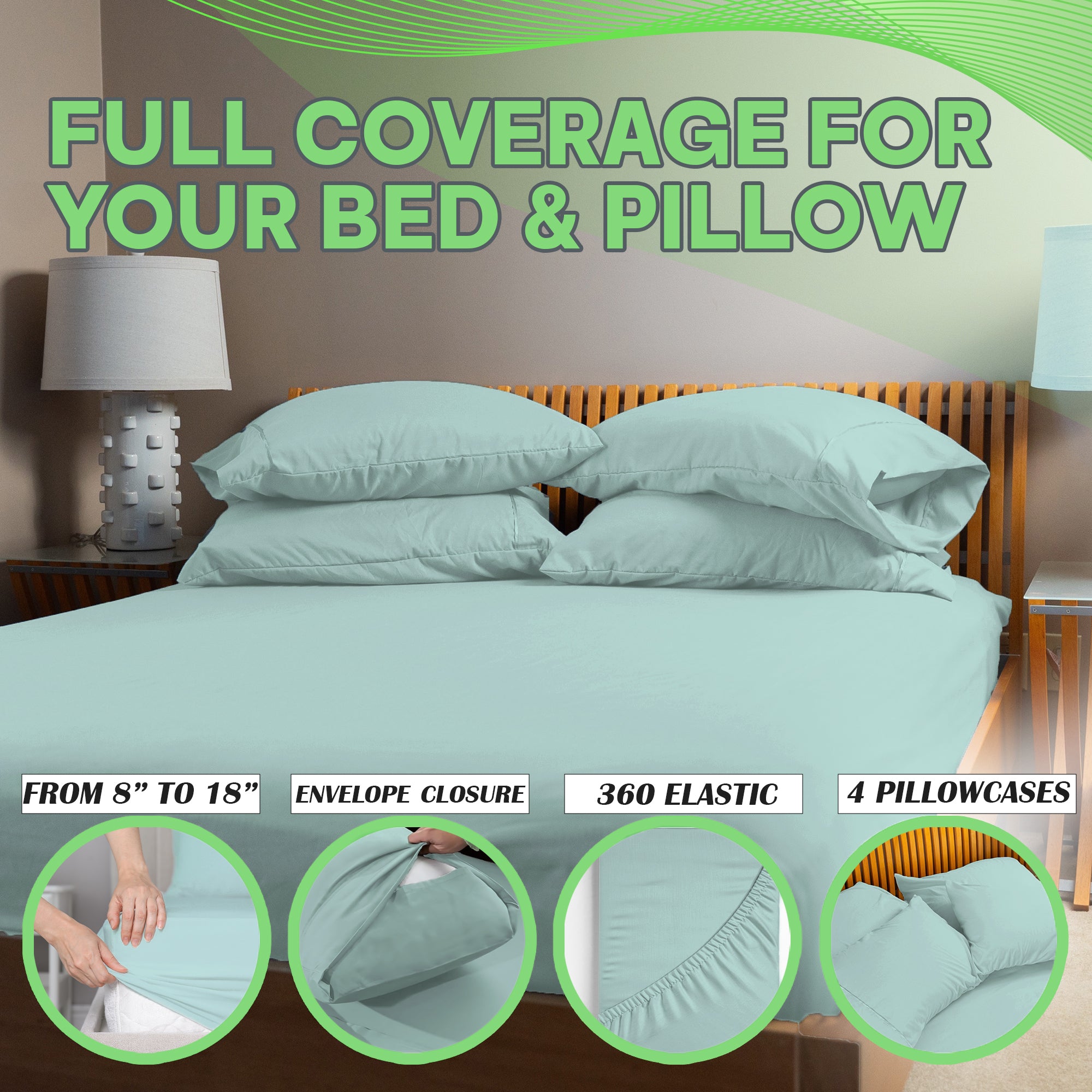 4 Pc Bamboo Sheet Set - TWIN XL