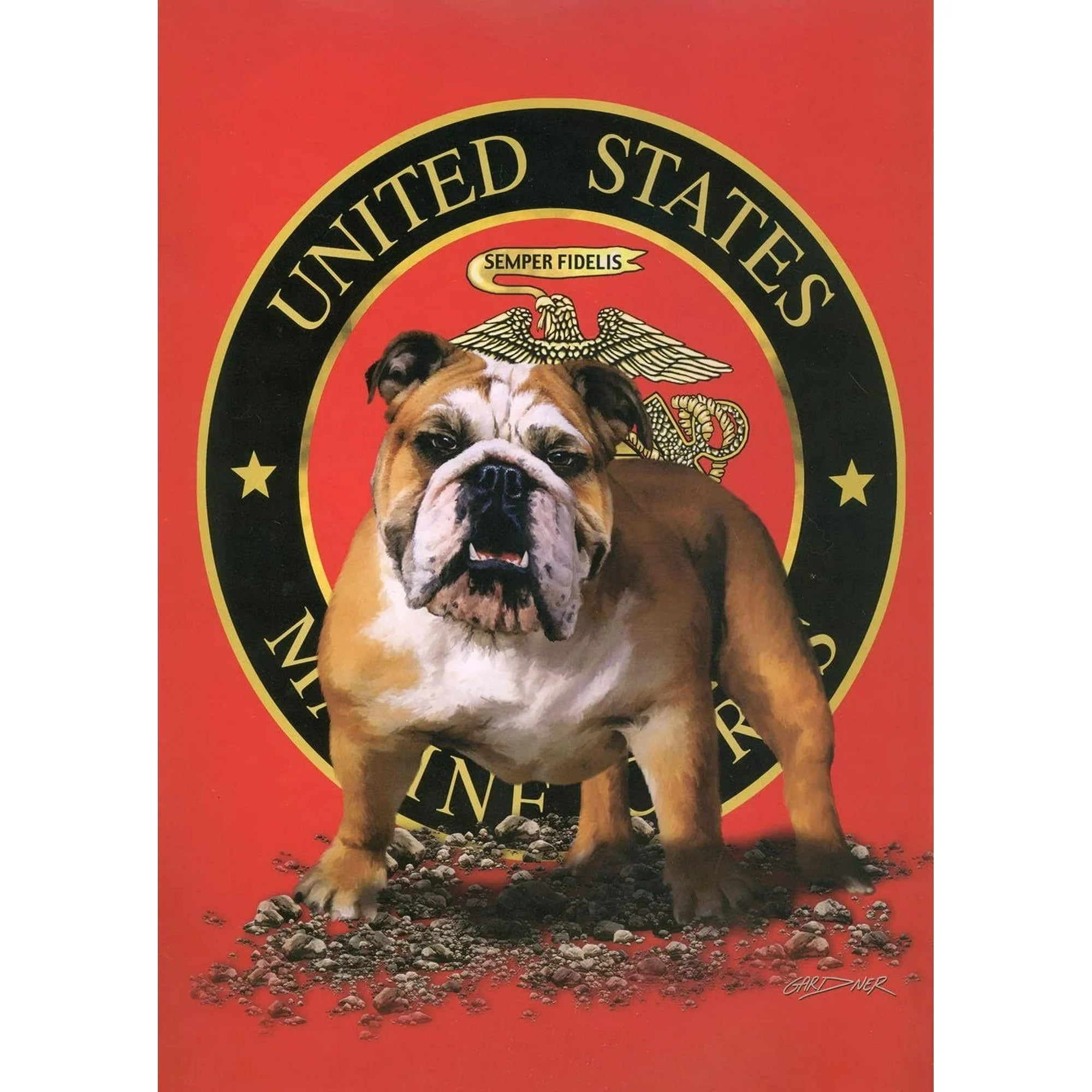 Plush Queen Size Dog Blanket - Extremely Soft - Machine Washable - Marine Bulldog Red