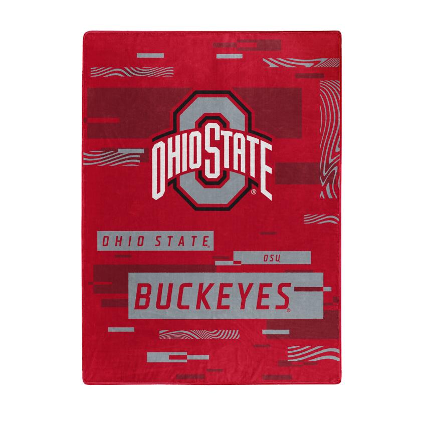 Plush 60X80 inch Blanket - Extremely Soft - Machine Washable - OHIO STATE