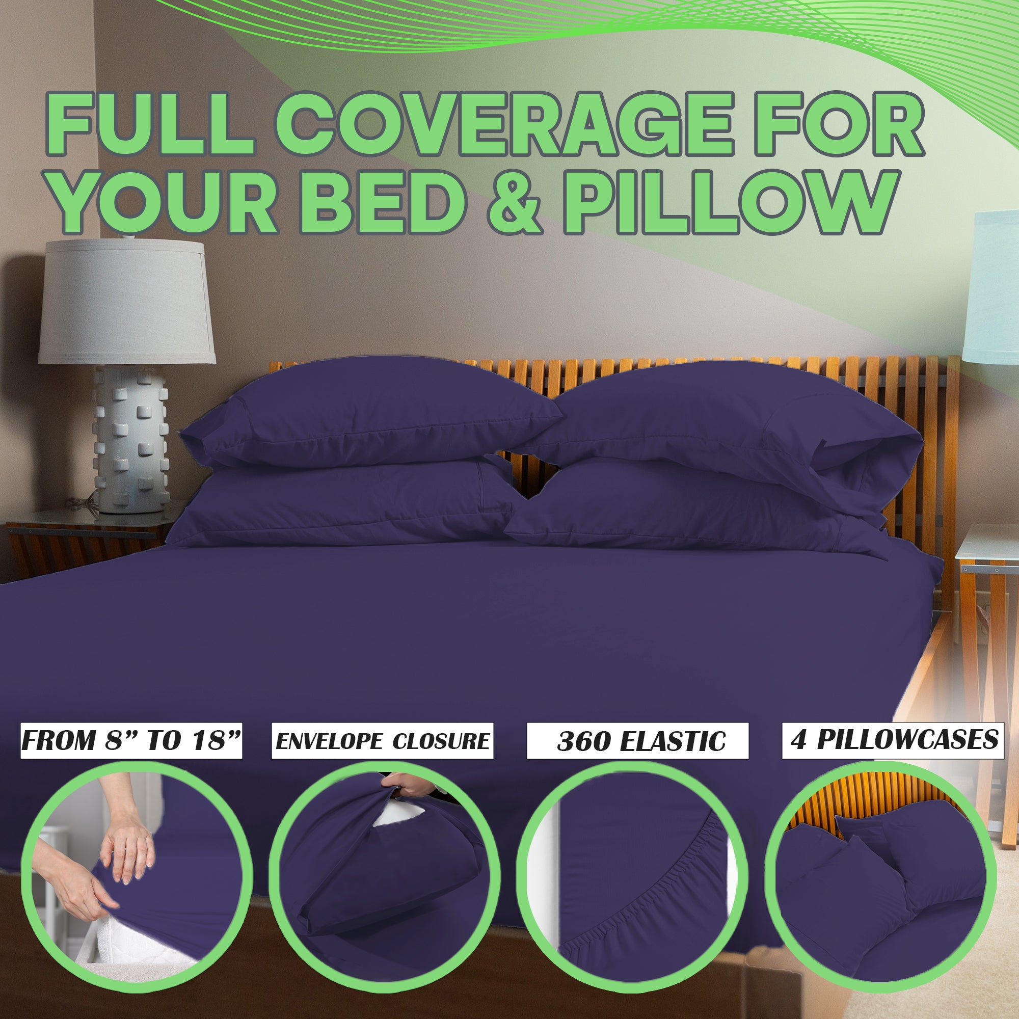 4 Pc Bamboo Sheet Set - TWIN XL