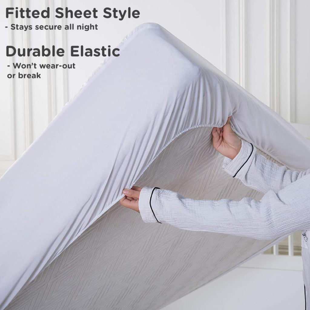 Sacred Thread Waterproof Mattress Protector - Fitted Elastic with Deep Pockets for Any Size Mattress