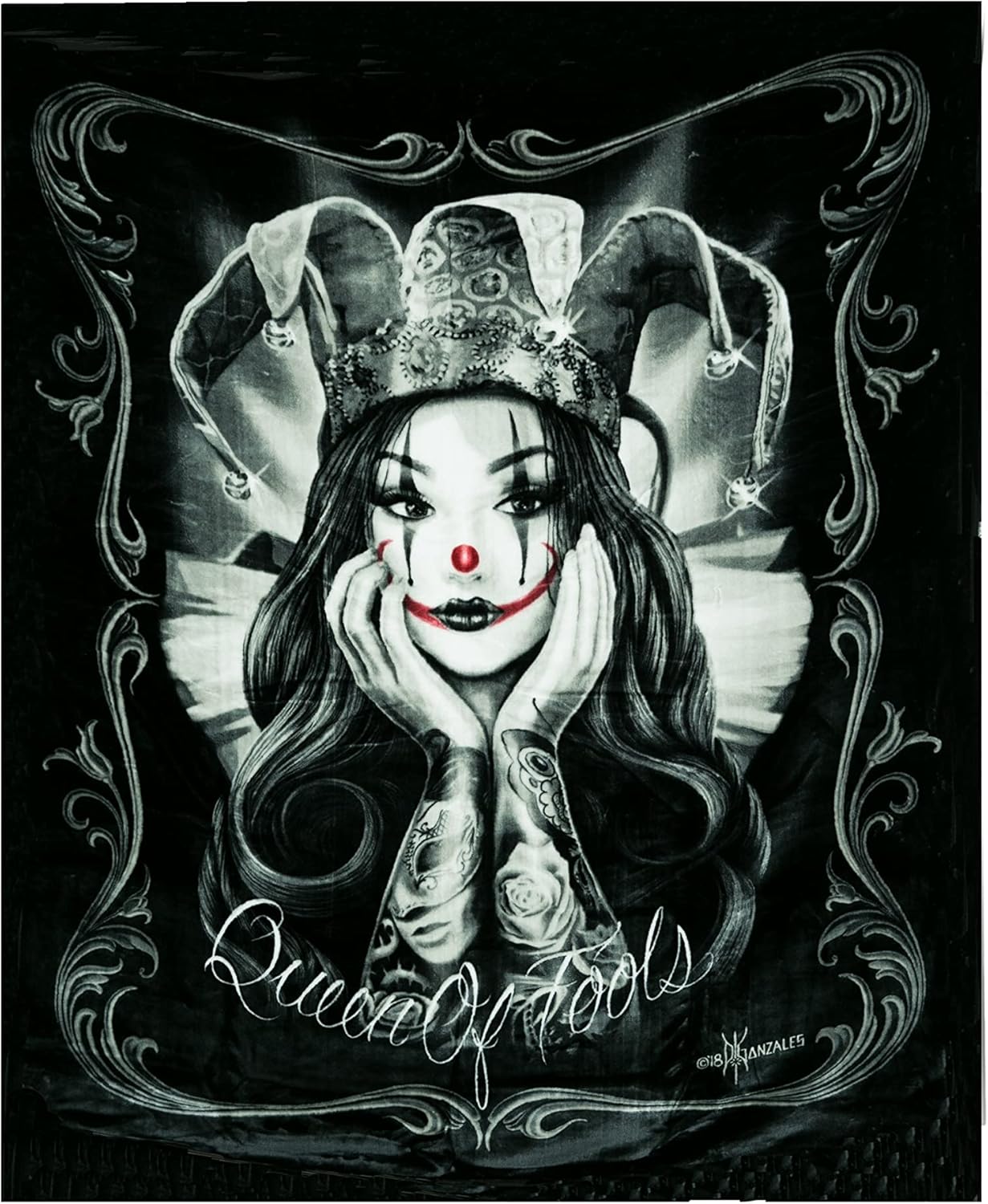 Plush Queen Size Blanket - Extremely Soft - Machine Washable - QUEEN OF FOOLS