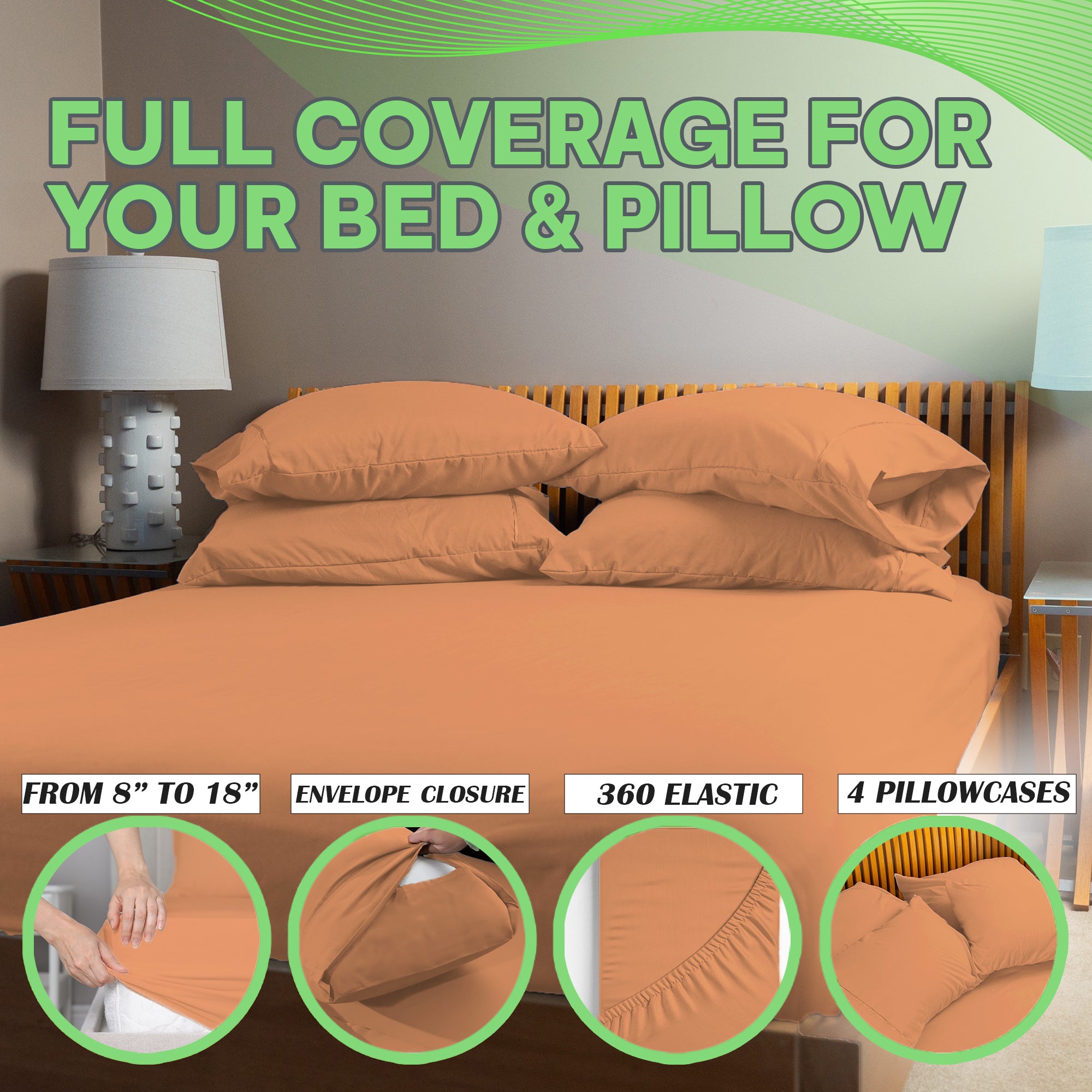 4 Pc Bamboo Sheet Set - TWIN XL