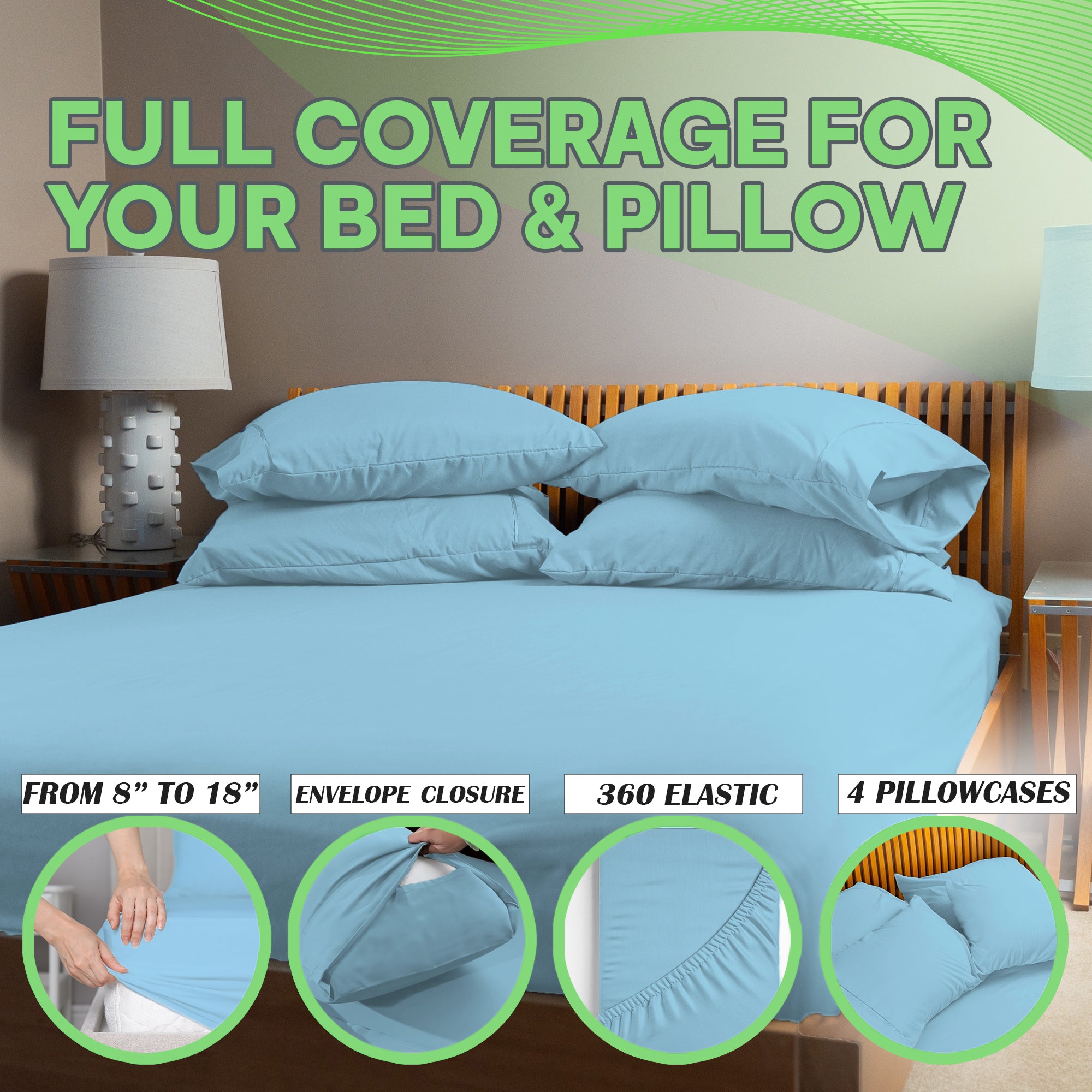 4 Pc Bamboo Sheet Set - TWIN XL