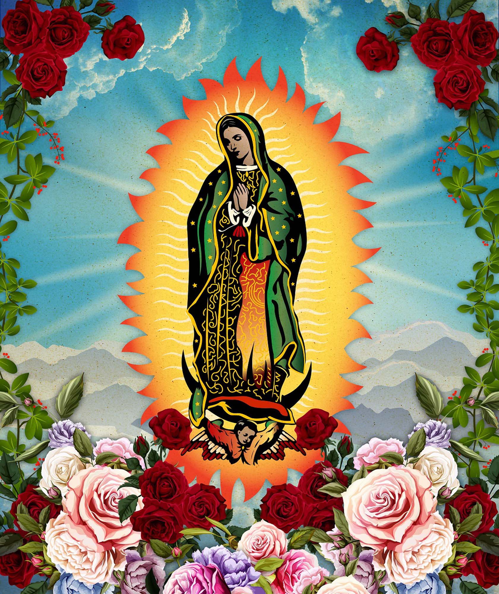 Plush Queen Size Mexican Blanket - Extremely Soft - Machine Washable - Guadalupe