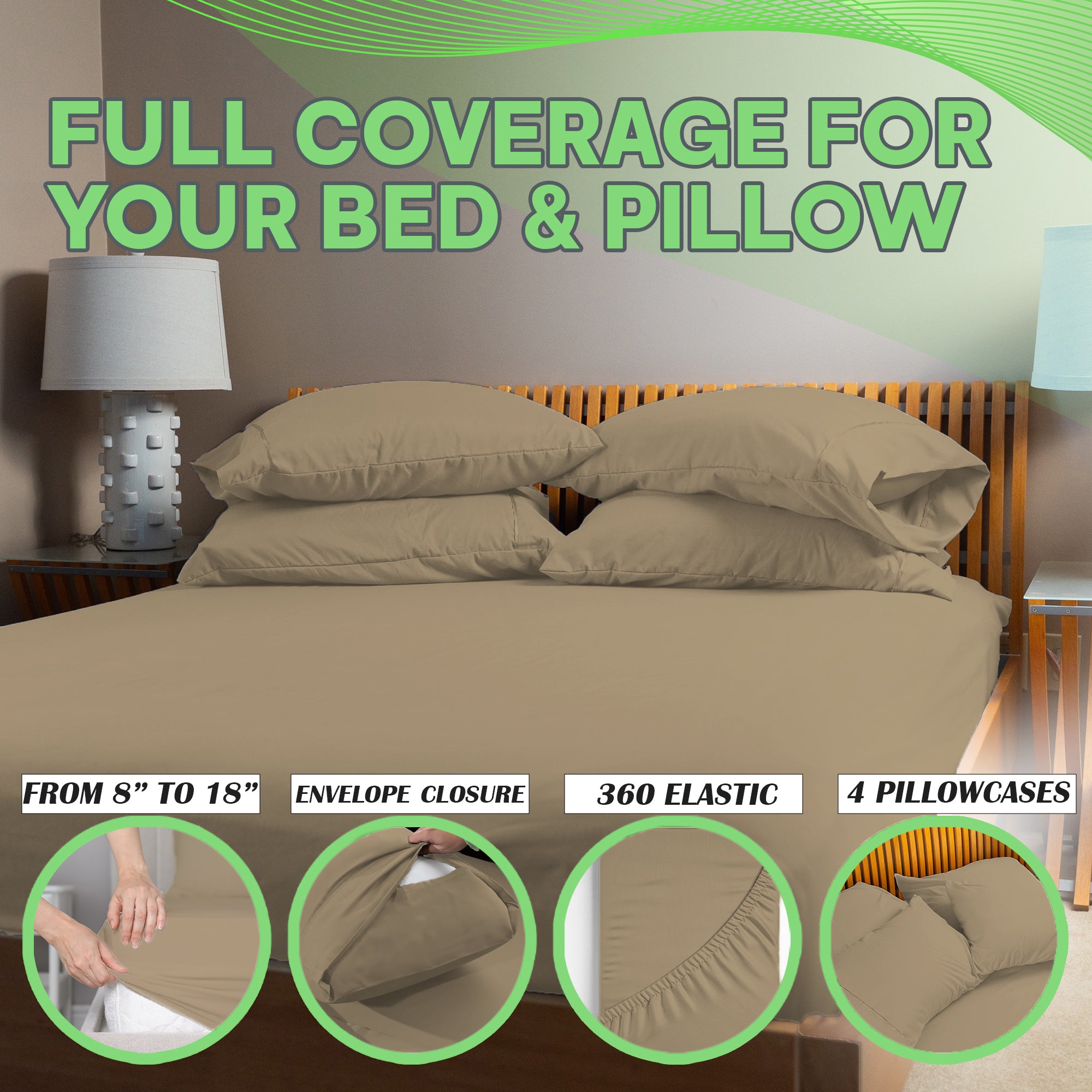 4 Pc Bamboo Sheet Set - TWIN XL